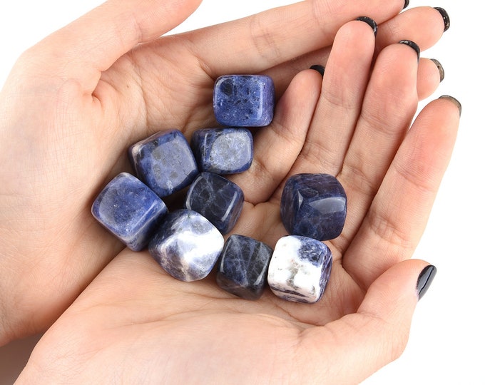 5 Pieces Natural Sodalite Tumble Stone Premium Quality A Grade Crystals