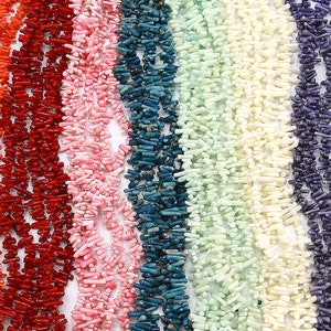 Coral Nuggets Beads | Natural Gemstone Beads | Sold by 15 inch Strand | Size 4x7mm-6x18mm