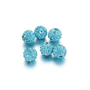 ONE 10mm Loose Shambala Pave Rhinestone Crystal Diamond Clay Pave Bead