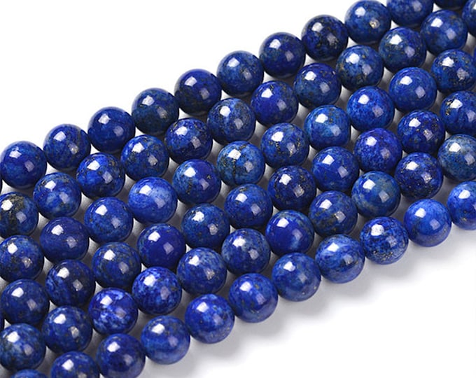 AA Grade Natural Lapis Lazuli Gemstone Round Beads | Sold by 15 Inch Strand | Size 4mm 6mm 8mm 10mm 12mm