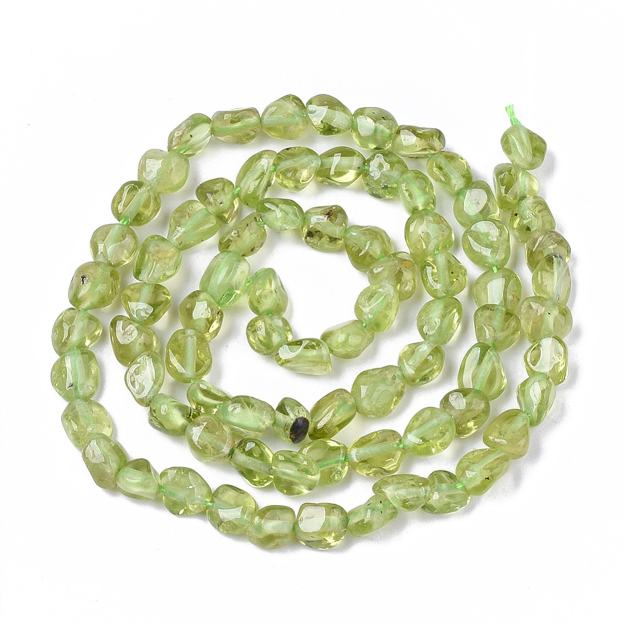 Green Peridot Nuggets Beads | Natural Gemstone Loose Beads | Sold by 15 ...