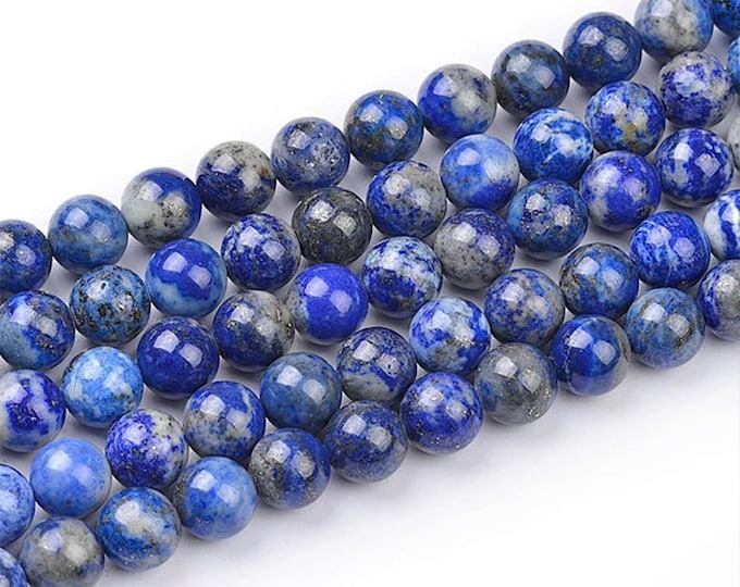 AAA Grade Natural Lapis Lazuli Gemstone Round Beads | Sold by 15 Inch Strand | Size 4mm 6mm 8mm 10mm 12mm