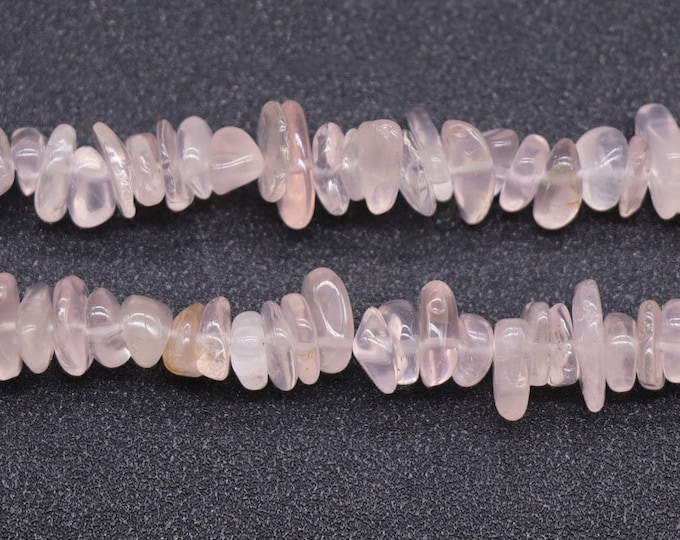 Natural Rose Quartz Gemstone Nuggets Beads | Grade A | Sold by 15 Inch Strand | Size 5~16mm | Hole 0.8-1mm