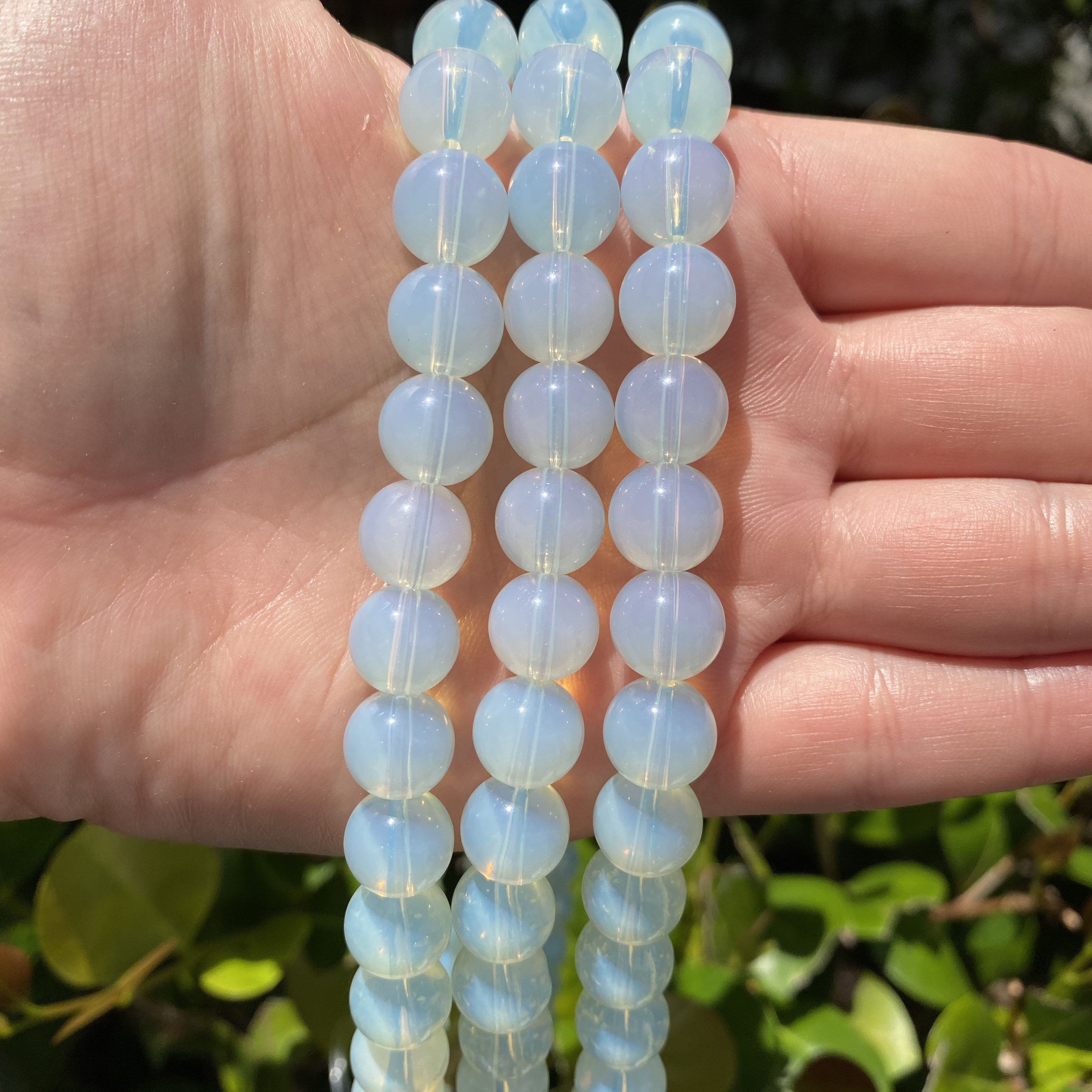 Sea Opal Beads | Round Natural Gemstone Loose Beads | Sold by 15 inch
