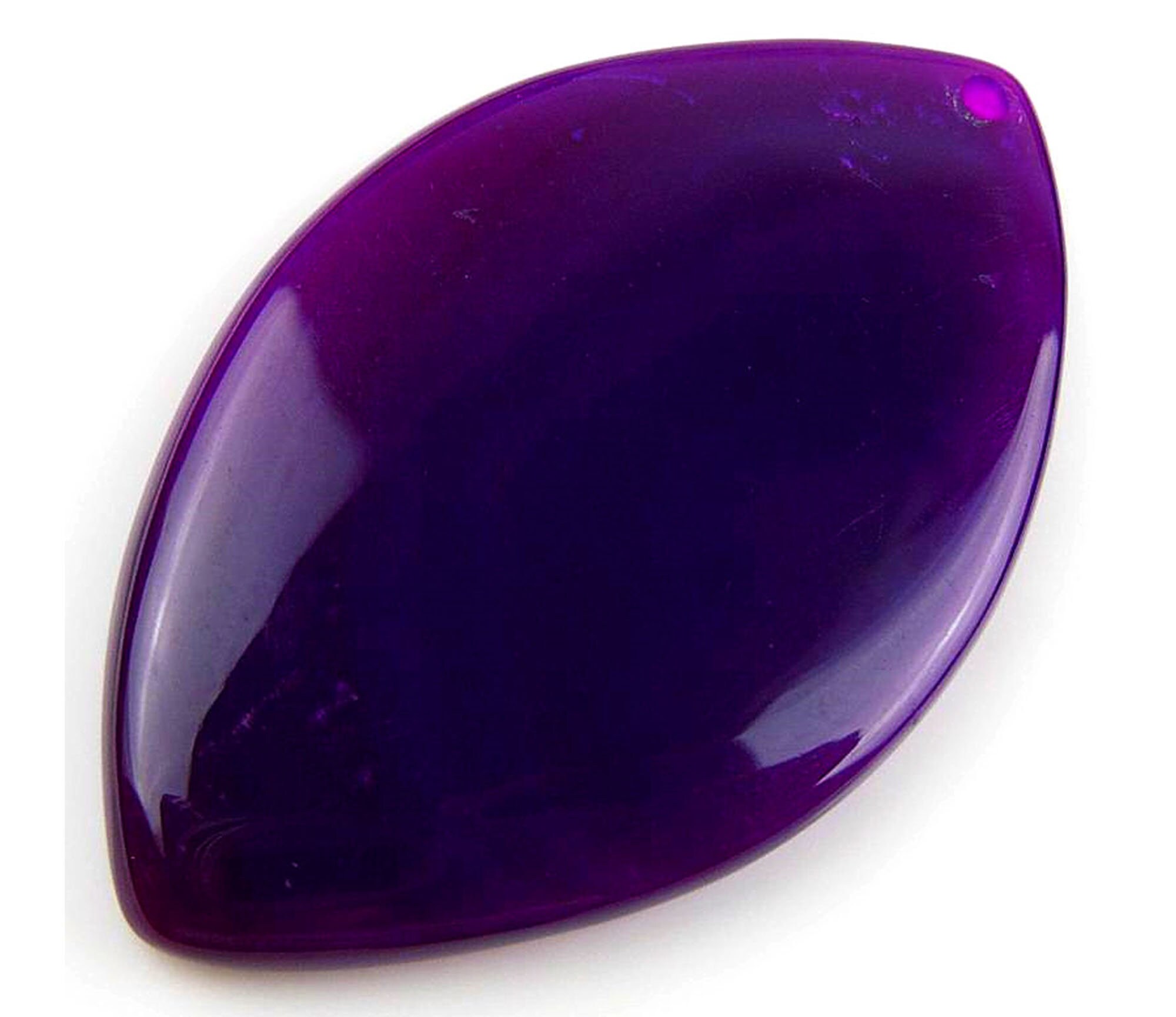 Purple Stripes Agate Horse Eye Gemstone Pendant Focal Bead 56x34x5mm V87763