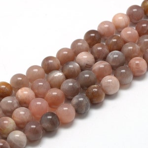 AA Grade Natural Sunstone Gemstone Round Beads | Sold by 15 Inch Strand | Size 4mm 6mm 7-8mm 9mm 10mm 12mm | Hole 1mm