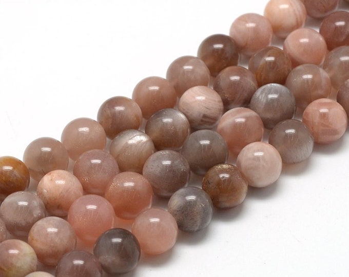 AA Grade Natural Sunstone Gemstone Round Beads | Sold by 15 Inch Strand | Size 4mm 6mm 7-8mm 9mm 10mm 12mm | Hole 1mm