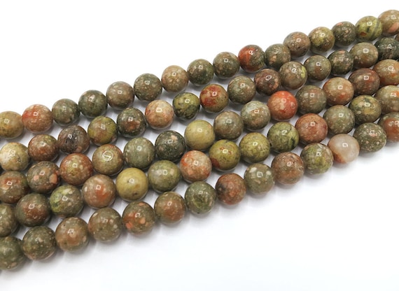 Natural Green Epidote  Jasper 4mm 6mm 8mm 10mm Round Beads  15.5 Strand for bracelet-necklace