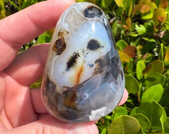 Natural Dendritic Agate Tumbled Stone / Chalcedony Agate
