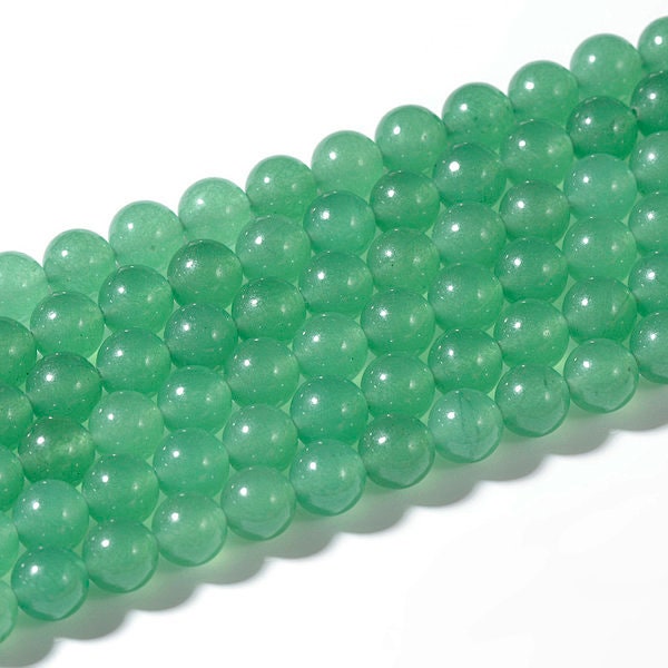 AA Grade Natural Green Aventurine Gemstone Round Beads | Sold by 15 Inch Strand | Size 4mm 6mm 8mm 10mm 12mm