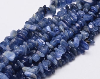 Kyanite Chips Beads | Grade A | Natural Gemstone Loose Beads | Sold by 15 Inch Strand | Size 5~14x4~10mm