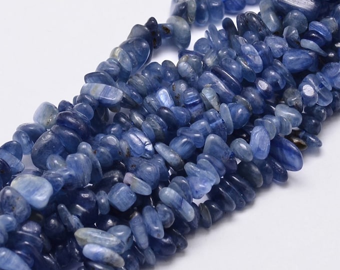 Kyanite Chips Beads | Grade A | Natural Gemstone Loose Beads | Sold by 15 Inch Strand | Size 5~14x4~10mm