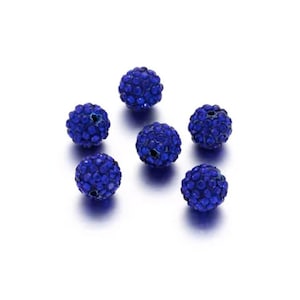 ONE 10mm Loose Shambala Pave Rhinestone Crystal Diamond Clay Pave Bead