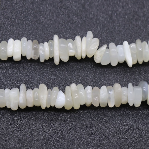 Natural White Moonstone Gemstone Nuggets Beads | Grade A | Sold by 15 Inch Strand | Size 5~16mm | Hole 0.8-1mm