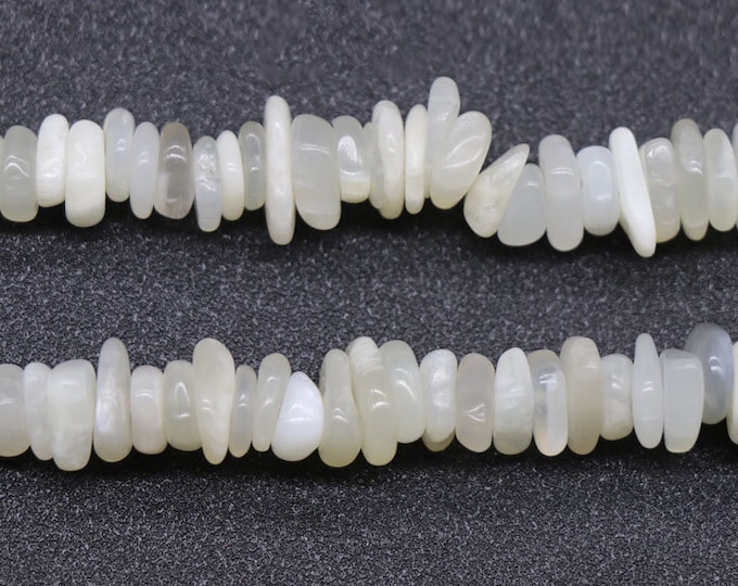 Natural White Moonstone Gemstone Nuggets Beads | Grade A | Sold by 15 Inch Strand | Size 5~16mm | Hole 0.8-1mm