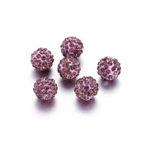 ONE 10mm Loose Shambala Pave Rhinestone Crystal Diamond Clay Pave Bead