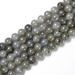 AA Grade Natural Labradorite Gemstone Round Beads | Sold by 15 Inch Strand | Size 4mm 6mm 8mm 10mm 12mm