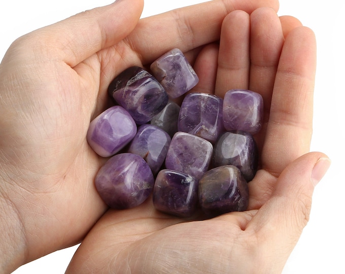 5 Pieces Natural Amethyst Tumble Stone Premium Quality A Grade Crystals