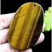 Tiger Eye Gemstone Freeform Pendant Bead 62x40x6mm