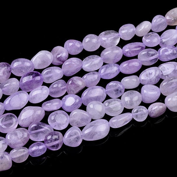 AA Grade Natural Lavender Cape Amethyst Gemstone Nuggets Beads | Sold by 15 inch Strand | Size 6-8mm | Hole 0.8-1mm