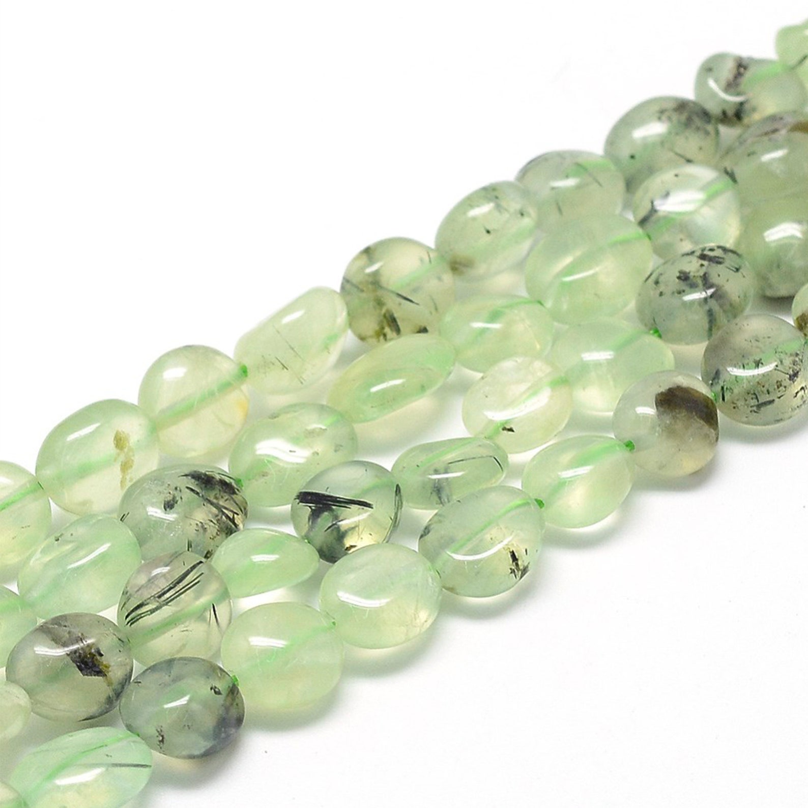 Prehnite Nuggets Beads Grade AAA Natural Gemstone Loose - Etsy