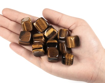 5 Pieces Natural Tiger Eye Tumble Stone Premium Quality A Grade Crystals