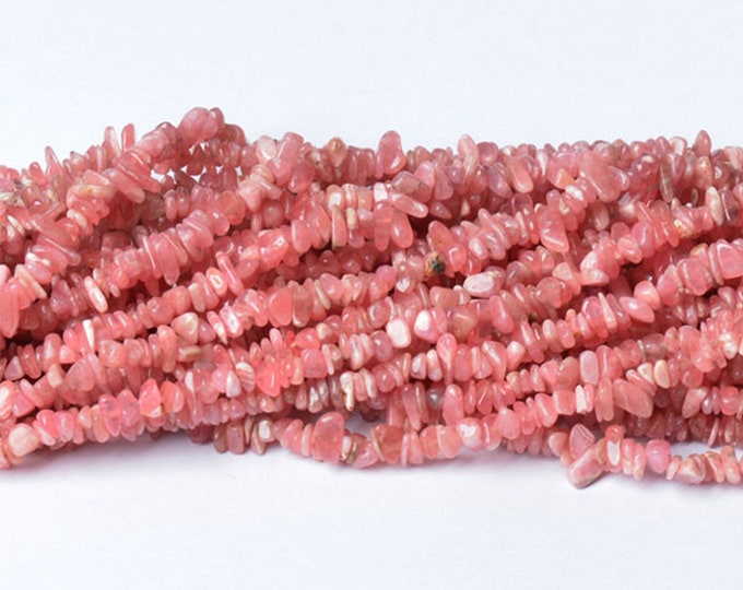 Rhodochrosite Chips Beads | Grade A | Natural Gemstone Loose Beads | Sold by 15 Inch Strand | Size 3x5mm