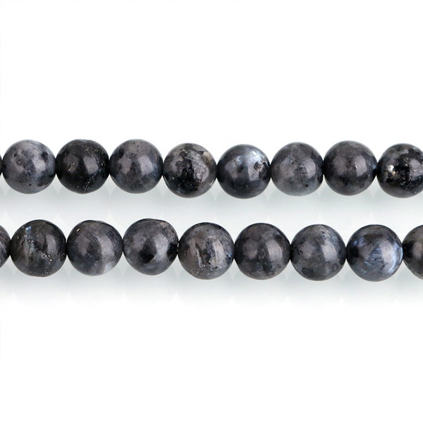 Larvikite Black Labradorite Beads | Grade A | Round Natural Gemstone Loose Beads | Sold by 15 Inch Strand | Size 4mm 6mm 8mm 10mm 12mm