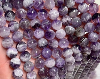 Natural Sage Amethyst Gemstone Round Beads | Sold by 15 Inch Strand | Size 6mm 8mm 10mm 12mm