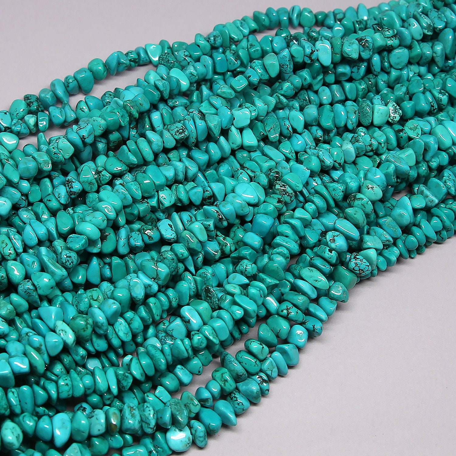 Blue Turquoise Nuggets Beads | Natural Gemstone Beads | Sold by 15 Inch