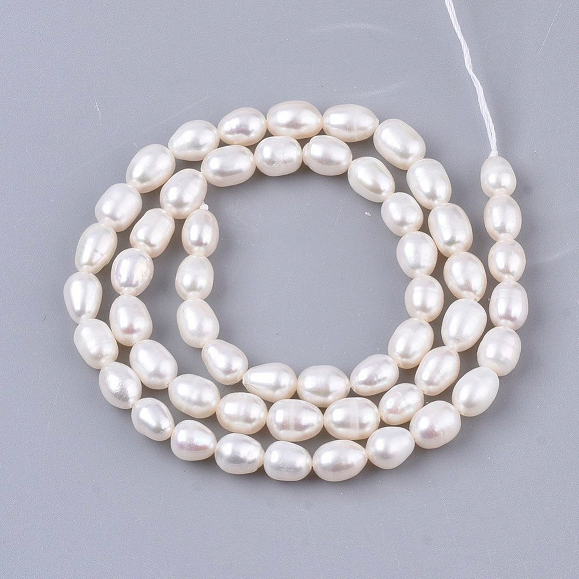 Natural White Color Pearl Beads | Grade A | Cultured Freshwater Pearls ...