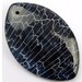 Black White Fire Agate Horse Eye Pendant Focal Bead 54x35x7mm T85959