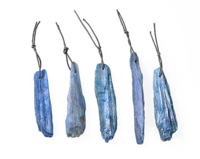 Natural Rough Kyanite Bar Pendant | Natural Gemstone Pendant Loose Bead | Sold by Piece | Size 15x50-18x70mm