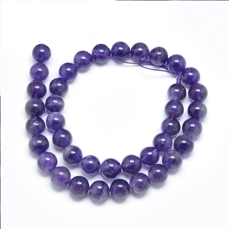 Purple Amethyst Beads Grade A Round Natural Gemstone Loose Beads Sold by 15 Inch Strand Size 4mm 6mm 8mm 10mm 12mm 14mm image 8