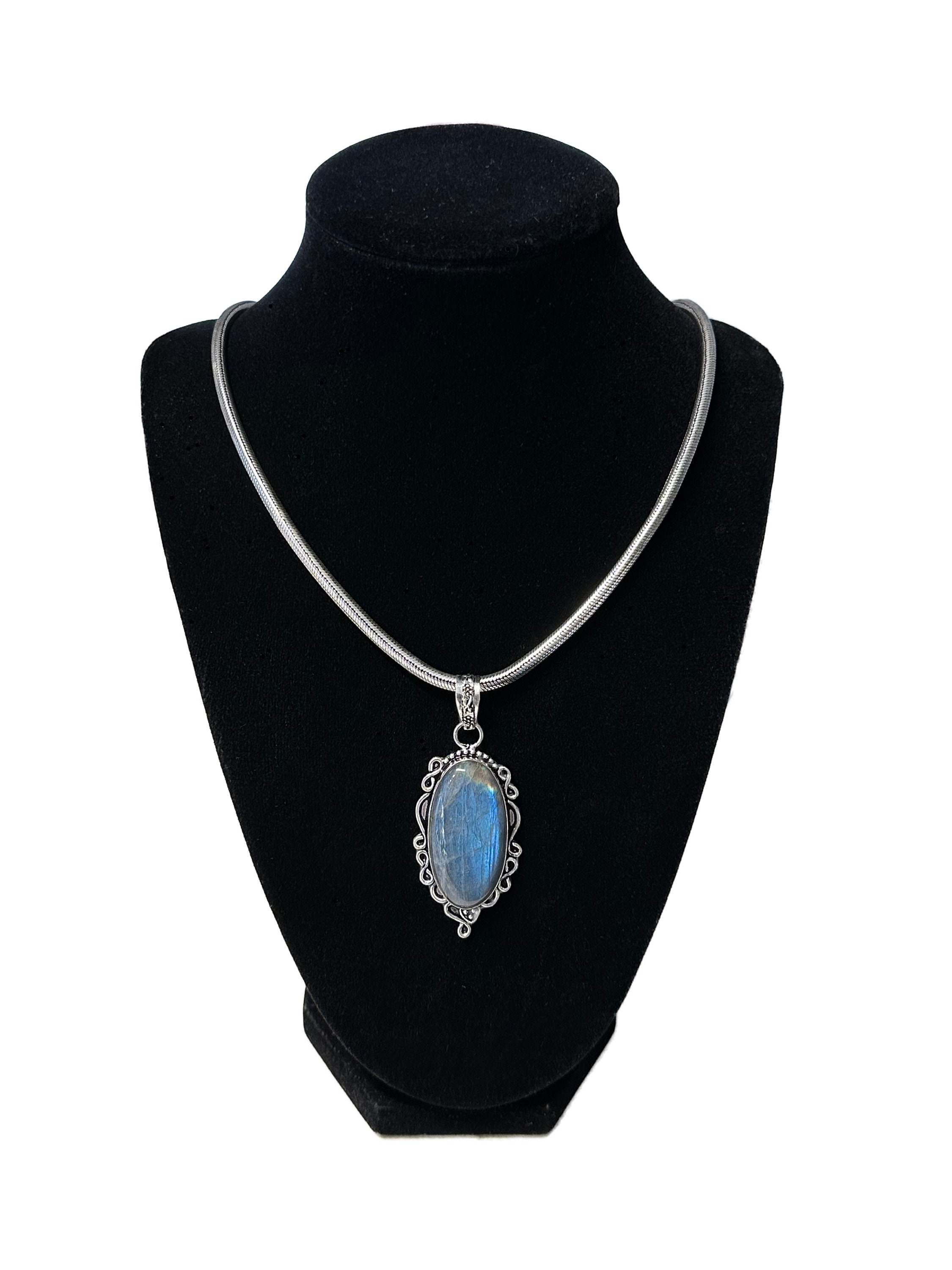 Unique Natural Labradorite Gemstone Pendant 925 Sterling Silver ...