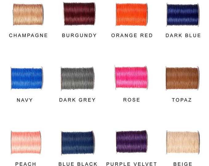 2MM Waxed Polyester Cord Korean Cord 10 YARDS / 30 FEET