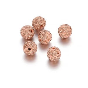 ONE 10mm Loose Shambala Pave Rhinestone Crystal Diamond Clay Pave Bead