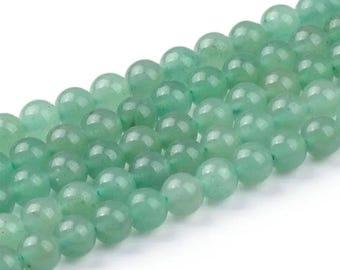 AA Grade Natural Green Aventurine Gemstone Round Beads | Sold by 15 Inch Strand | Size 4mm 6mm 8mm 10mm 12mm