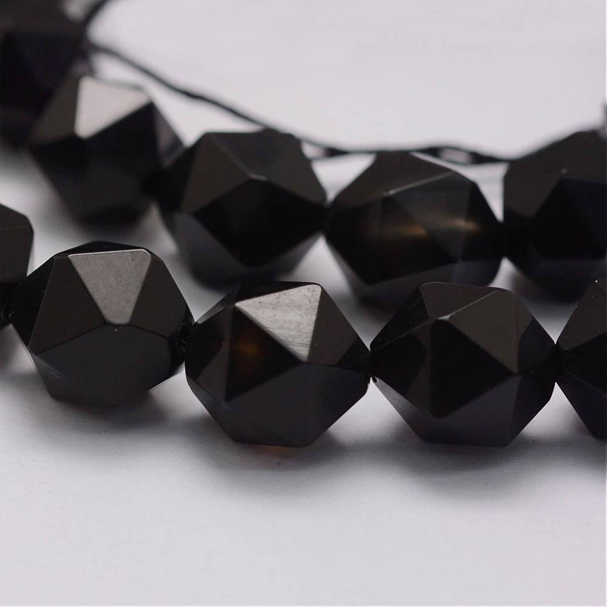 13-14/15-16MM Genuine Natural Striped Agate Black White