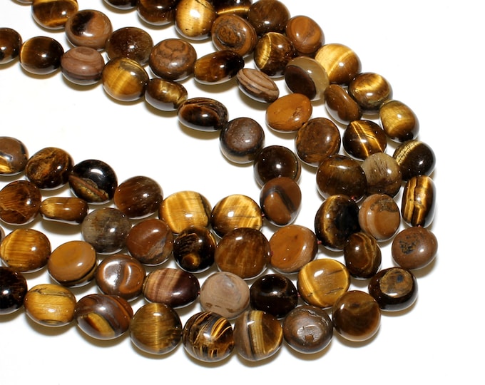 Tiger Eye Nuggets Beads | Grade AAA | Natural Gemstone Loose Beads | Sold by 15 Inch Strand | Size 8~10mm | Hole 0.8mm