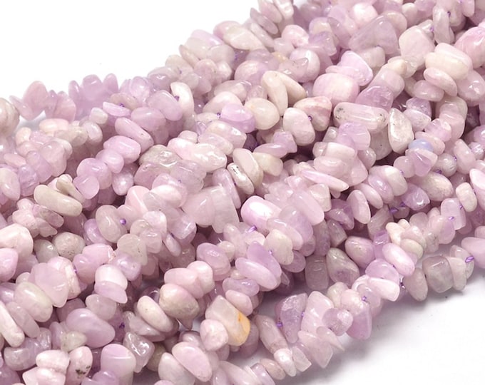 Kunzite Chips Beads | Grade A | Natural Gemstone Loose Beads | Sold by 15 Inch Strand | Size 5~14x4~10mm