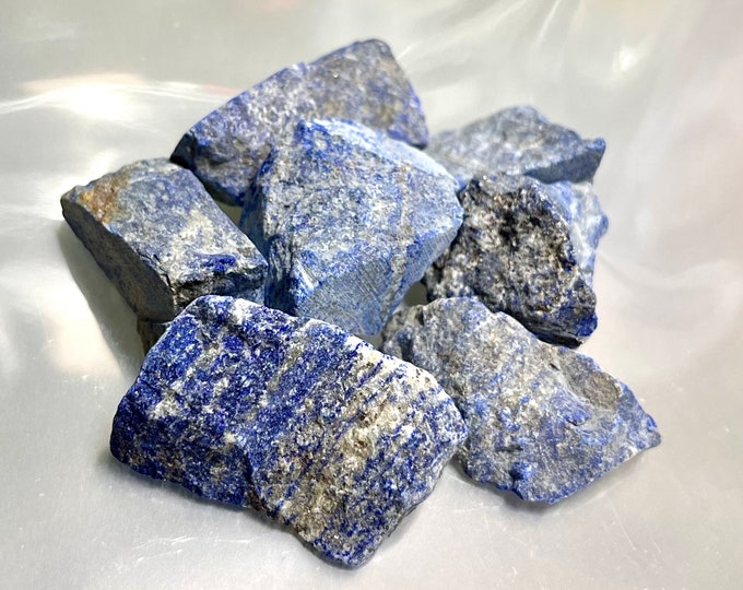 Raw Natural Lapis Lazuli Stones: Choose 4 Oz, 8 Oz or 1 lb Bulk Lot Grade A Rough Lapis Lazuli Crystals