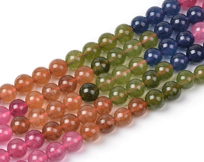 A Grade Natural Jade Gemstone Round Beads | Sold by 15 Inch Strand | Size 8mm