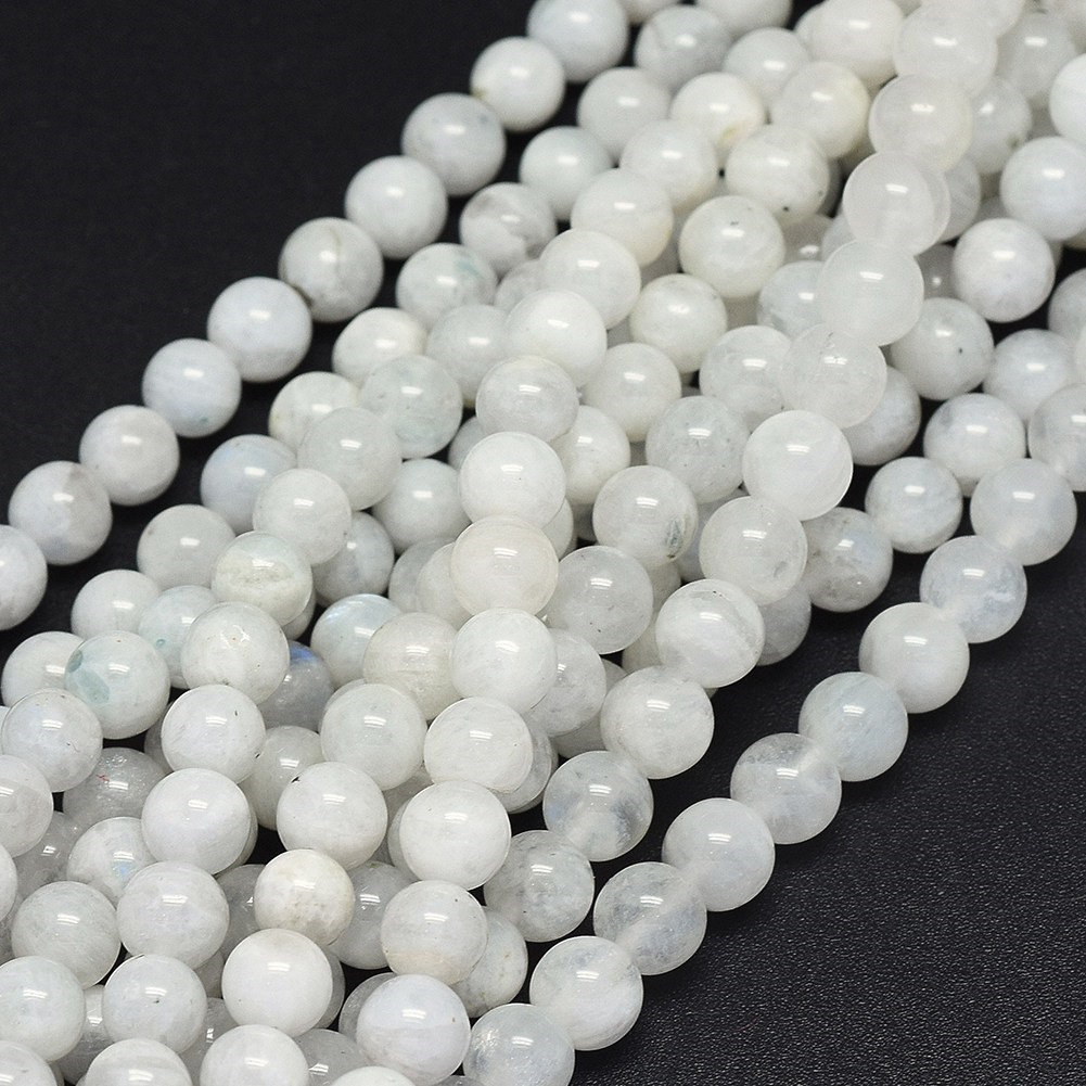 Natural Moonstone Beads, Grade A, Round Gemstone Loose Beads, Sold by 15  Inch Strand