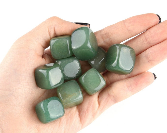 5 Pieces Natural Green Aventurine Tumble Stone Premium Quality A Grade Crystals