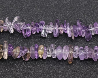 Natural Ametrine Nugget Beads: Grade A, 15 Inch Strand (5-16mm)