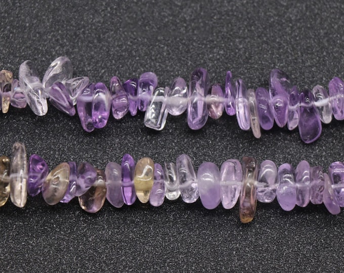 Ametrine Nuggets Beads | Grade AAA | Natural Gemstone Loose Beads | Sold by 15 Inch Full Strand | Size 5-16mm | Hole 0.8-1mm