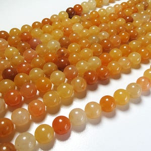 A Grade Natural Yellow Aventurine Gemstone Round Beads | Sold by 15 Inch Strand | Size 4mm 6mm 8mm 10mm 12mm