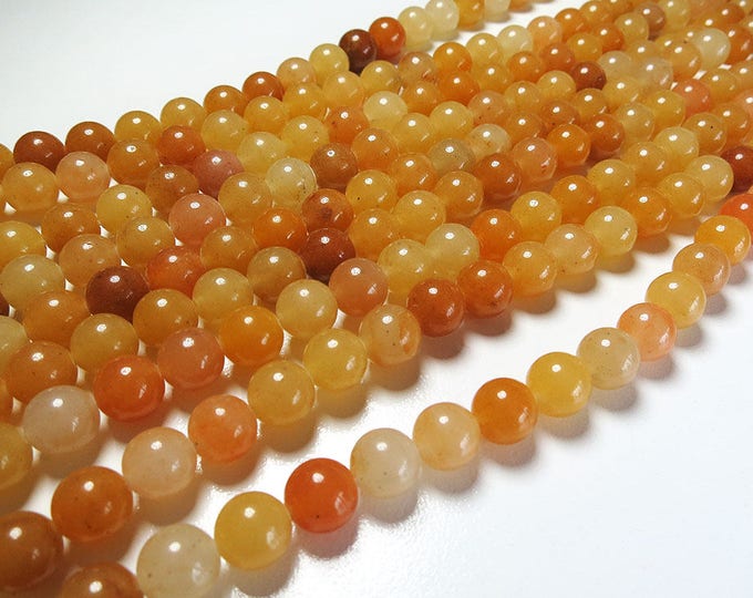 A Grade Natural Yellow Aventurine Gemstone Round Beads | Sold by 15 Inch Strand | Size 4mm 6mm 8mm 10mm 12mm