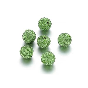 ONE 10mm Loose Shambala Pave Rhinestone Crystal Diamond Clay Pave Bead